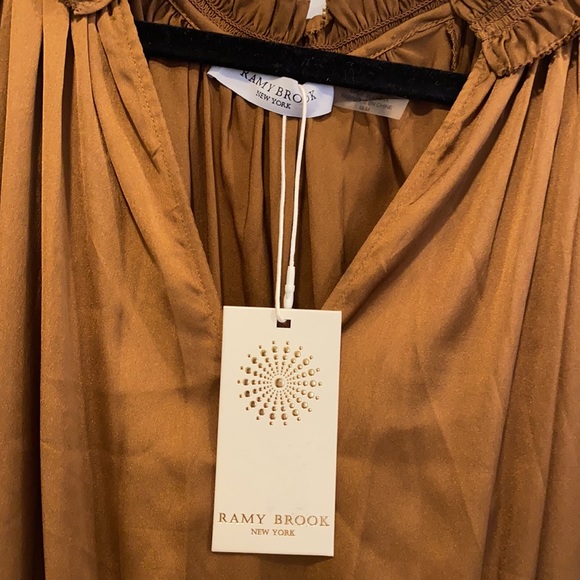 Ramy Brook Wrenn Blouson Midi Dress Copper NWT - Picture 4 of 7